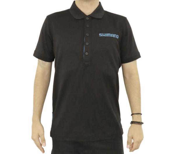 SHIMANO SHIMANO WORKSHOP POLO BLACK, XL 50% PES/50% COTTON