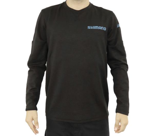 SHIMANO SHIMANO WORKSHOP LONGSLEEVE BLACK, M 50% PES/50% COTTON