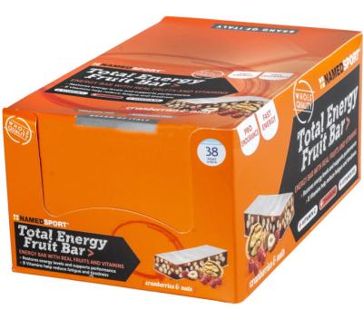 NAMEDSPORT NAMEDSPORT Energieriegel TOTAL ENERGY FRUIT BAR Cranberry Nuss 25 x 35 g Produktbild 1