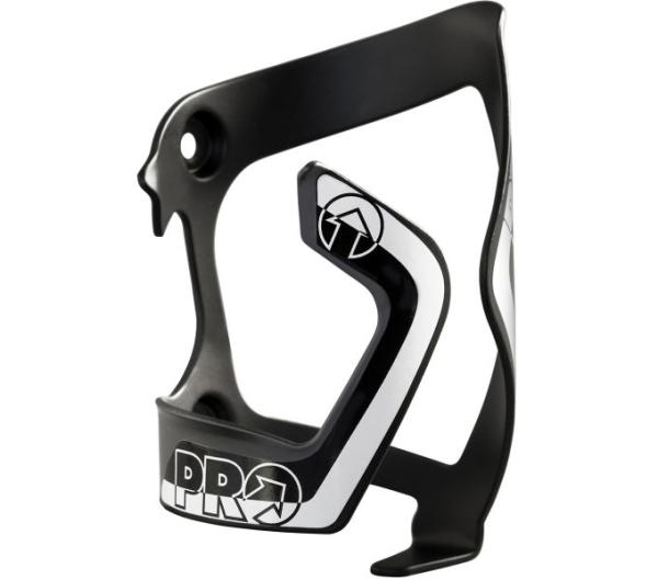 PRO Flaschenhalter Aluminium Seite Schwarz/Wei&szlig; Einschub links