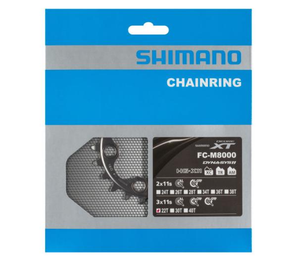 SHIMANO Kettenblatt DEORE XT FC-M8000 22 Z&auml;hne