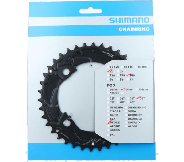 SHIMANO Kettenblatt DEORE FC-M617 38 Z&auml;hne