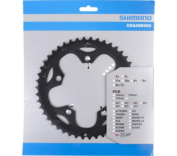 SHIMANO Kettenblatt FC-RS200 46 Z&auml;hne